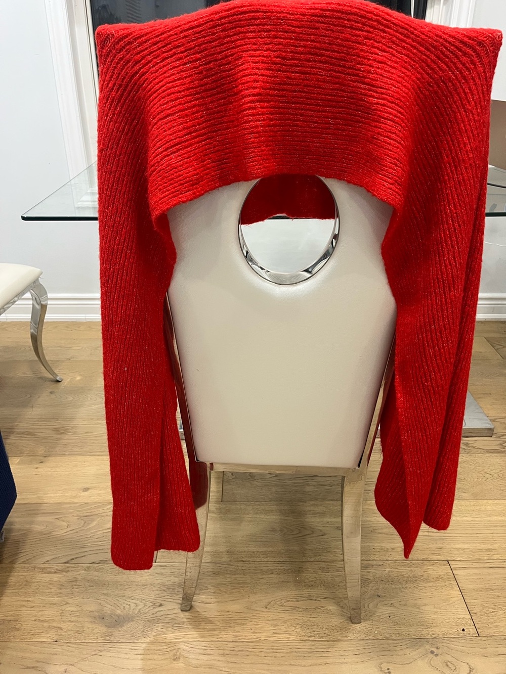 Red Women’s Ribbed Knit Scarf very warm | Holidays | Every day use | Christmas